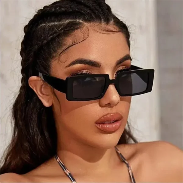 Men Vintage Rectangle Frame Sunglasses Fashion Retro Sun Glasses Luxury Brand Design Glasses UV400 Shades Eyewear Women Goggles - Image 3