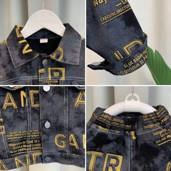 Boys Clothing Jackets Jeans Sets Cotton Denim - Image 4