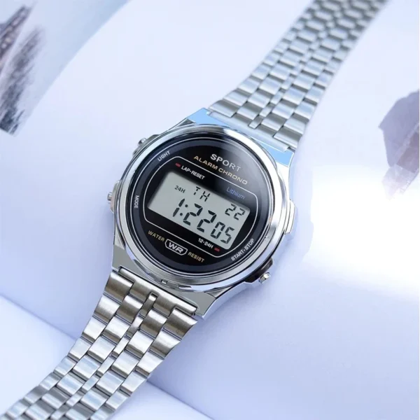 New Fashion Luxury F91W Band Watch Male Waterproof Digital Stainless Steel Sports Round Watches Men Electronic Wrist Watch Clock