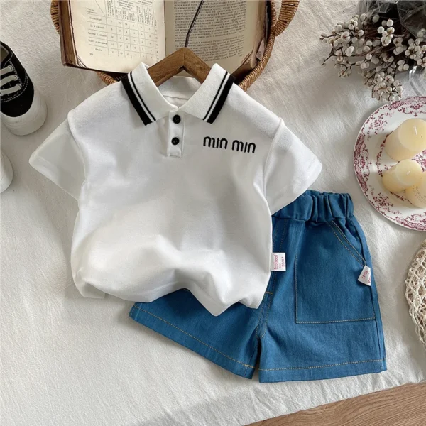 Boys Polo Shirts Clothes Sets Summer Children Cotton T-shirts Shorts 2pcs Short Sports Suit For Baby Outfits Kids Tracksuit