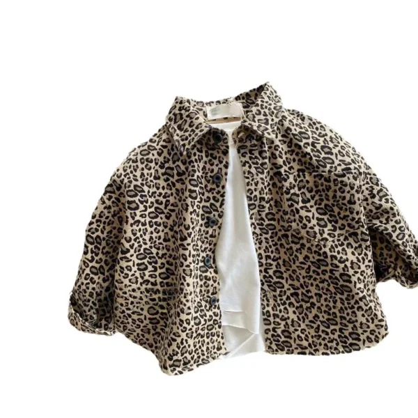 2025 Leopard Spring Autumn Shirts Outwear High Quality Children's Clothing Boys Baby's Kids Blouse Coat Jacket Outwear Cotton - Image 6