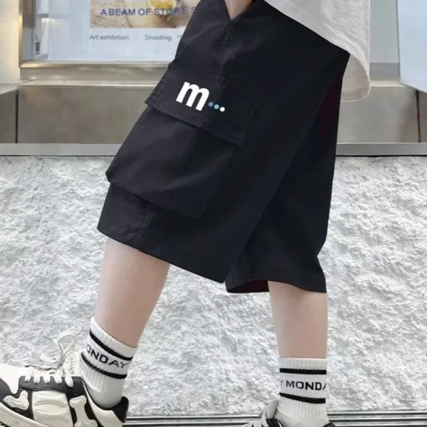 Male Child Labor Clothing Shorts For Summer Big Children Thin Cut Casual Mid Length Pants For Boys Summer Sports Pants - Image 2
