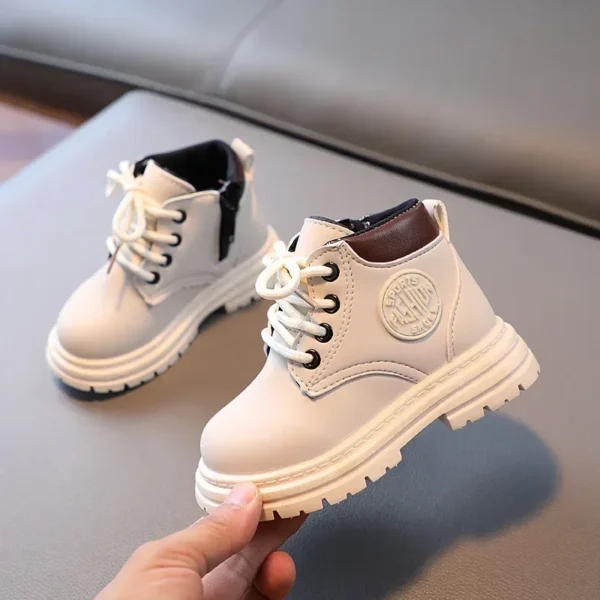 Toddler Leather Comfort Shoes Girls Boys Combat Ankle Boots Little Kid Waterproof Outdoor Chelsea Fall Booties - Image 5