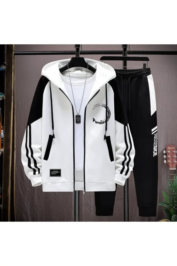 Hooded Jacket Pants Set Men Cotton Harajuku Baseball Jersey Trousers 2 Piece Set Fashion High Quality Men's Clothing New - Image 6