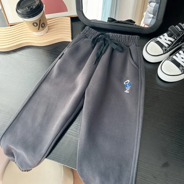 Boys Girls Sweatpants Baby Toddler Kids Pull-on Pants with Pocket and Drawstring Basic Athletic Joggers Children Workout Clothes - Image 3