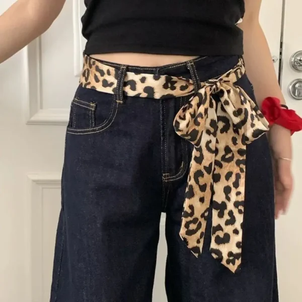 Fashion 195*4cm Leopard Scarf Polka Dot Leopard Print Long Neck scarf Narrow Long Women Belt Women - Image 2