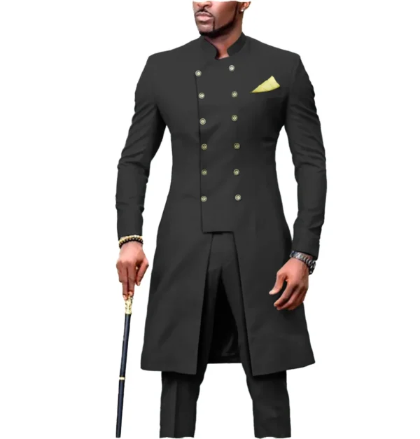 New African Design Men Suits 2 Piece Slim Fit Formal Wedding Groom Tuxedos Colorful Bridegroom Suits Best Man Prom Party Blazer - Image 2