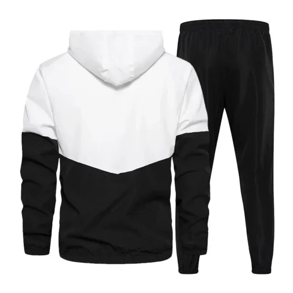 Brand Men Tracksuit Casual Set Autumn Male Joggers Hooded Sportswear Jackets+Pants 2 Piece Sets Hip Hop Running Sports Suit - Image 4