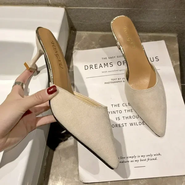 Women High Heeled Sandals Summer Fashion Design Pointed Toe Wear Resistant Stiletto High Top Rubber Outsole High Heels Sandals - Image 5
