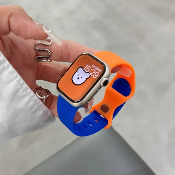 Excellent Silicone Strap For Apple Watch band women Series Ultra 10/9/8 38mm 40mm 41mm 42mm 44mm 45mm 46mm 49mm - Image 4