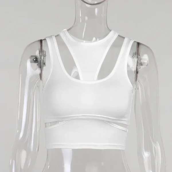 Sexy Tank Top Wrap Chest Hollow Out Halter Crop Tops Women Sleeveless Cropped Vest Camisole Tube Top Female - Image 4