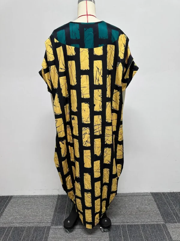 2024 Dashiki African Dresses for Women Autumn Africa Short Sleeve V-neck Polyester Printing Long Maxi Dress Ankara Dresses S-3XL - Image 6
