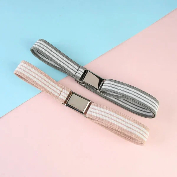 Children's High Elastic Pants Strap Boys Girls Kids Canvas Belt Alloy Buckle Adjustable Waistband - Image 4