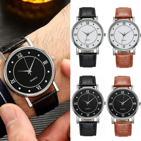 Classic Simple Men Business Quartz Leather watch