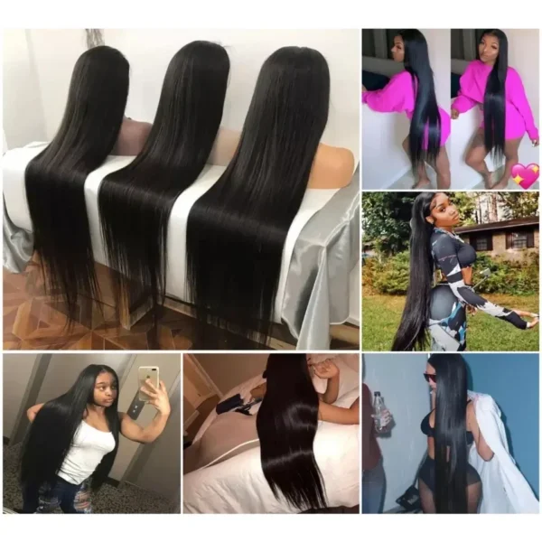 Wholesale 13x6 Transparent Lace Frontal Wigs 32 34 36 38 40 Inches Human Hair Wigs For Women - Image 6