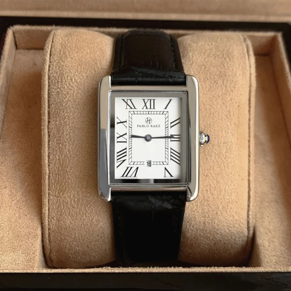 Men Watch Business Square Classical Calendar Waterproof Belt Quartz Clock Watch