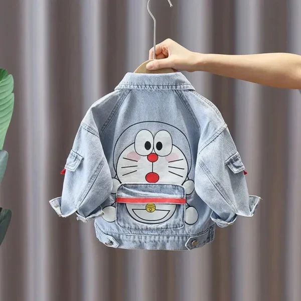 Doraemon Boy Denim Jacket Spring Autumn New 3 to 7 Years Old Baby Spring Clothes cartoon Fashion Children Foreign Jacket