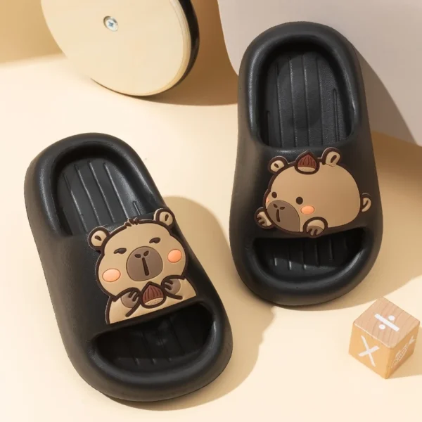 Kids Slippers Summer Boy Slides Shoes New Design Cute Capybara Flip Flops Girls Indoor Thick Sole Beach Shoes Slippers for Girls - Image 3