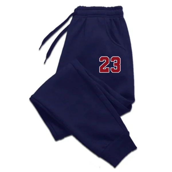 Men's Luxury Print Fleece Sweatpants Warm Jogging Pants Multiple PacksMale Outdoor Trousers Straight Trouse New Autumn Winter - Image 3