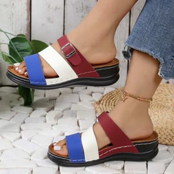 Women's Slippers 2025 Trend Platform Shoes Home Wedge Casual New in Comfortable sandals - Image 4