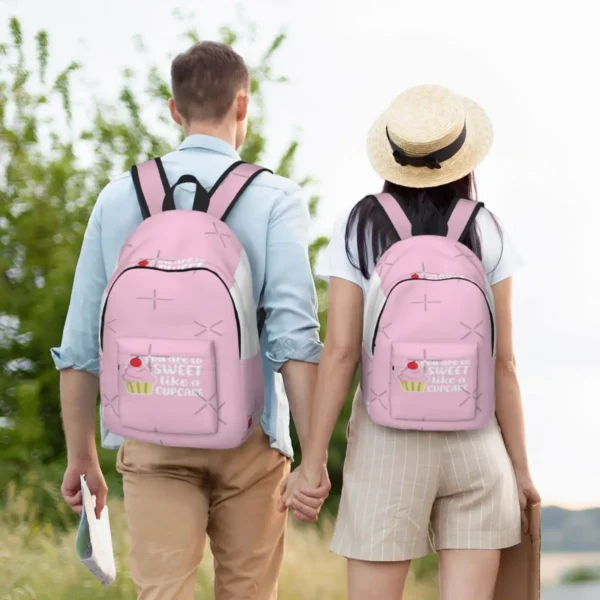 You Re So Sweet Like A Cupcake (Light Pink BG) Simple and stylish backpack Canvas backpack Backpack women - Image 6
