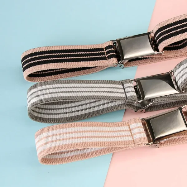Children's High Elastic Pants Strap Boys Girls Kids Canvas Belt Alloy Buckle Adjustable Waistband - Image 3