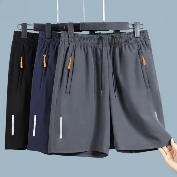 Men's Plus Size Summer Ice Silk Cool Short Pants Fashion Male Thin Loose Quick-dry Shorts Sweatpants Casual Sport Stretch Pants - Image 3