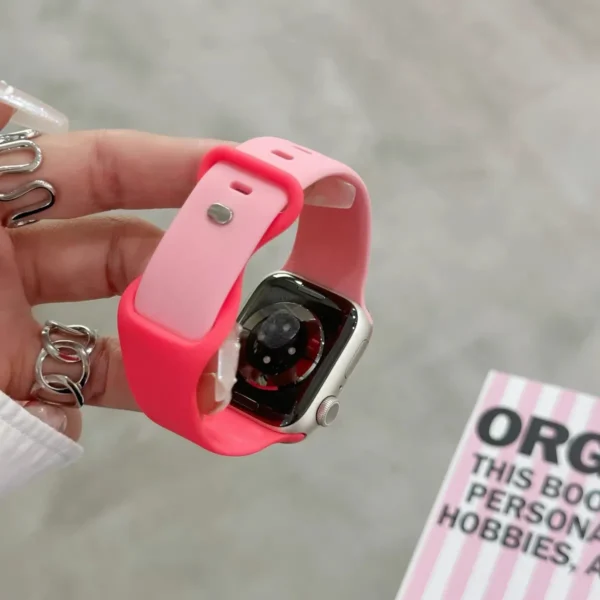 Excellent Silicone Strap For Apple Watch band women Series Ultra 10/9/8 38mm 40mm 41mm 42mm 44mm 45mm 46mm 49mm - Image 6