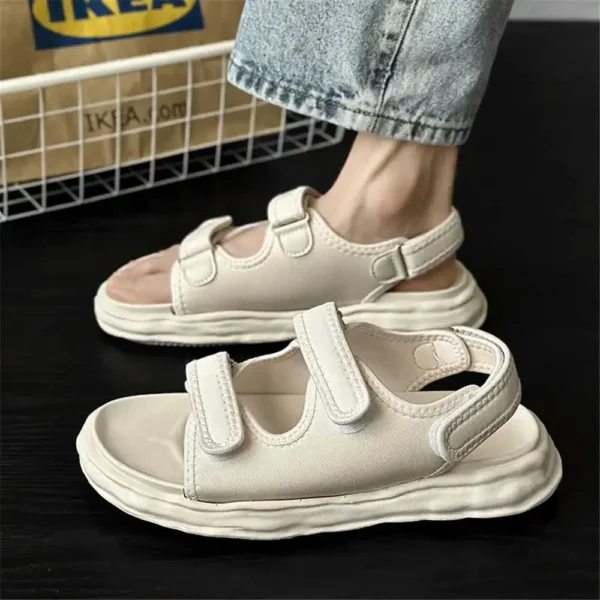 35-45 Soft Barefoot Sandals Man Beige Trainers Shoes Men Summer Slippers Sneakers Sport Type Shose Offers Model Vietnam - Image 5