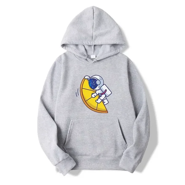 Cute Astronaut Hug a Giant Lemon Print Hoodies Teens Cartoon Graphic Streetwear Spring Loose Sweatshirts Male Pullover Top - Image 6