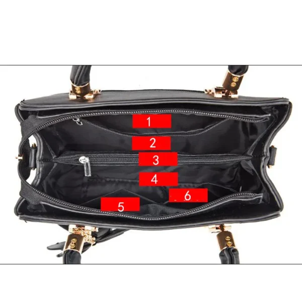 Woman shoulder bag Large capacity Handbag for Women Crossbody bag Lychee pattern PU Portable bucket bag ladies messenger bags - Image 5