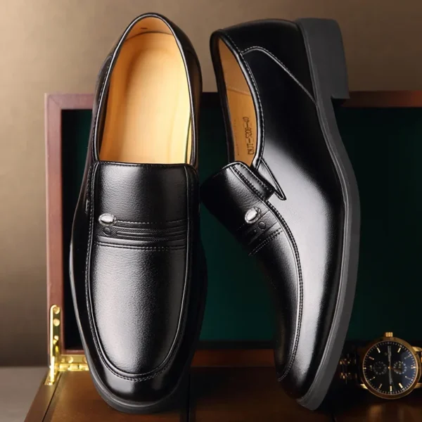 Luxury Leather Shoes for Men Brand Dress Shoes Men Driving Moccasins Loafers Quality Men's Formal Shoes Business Oxford Dad Shoe - Image 2