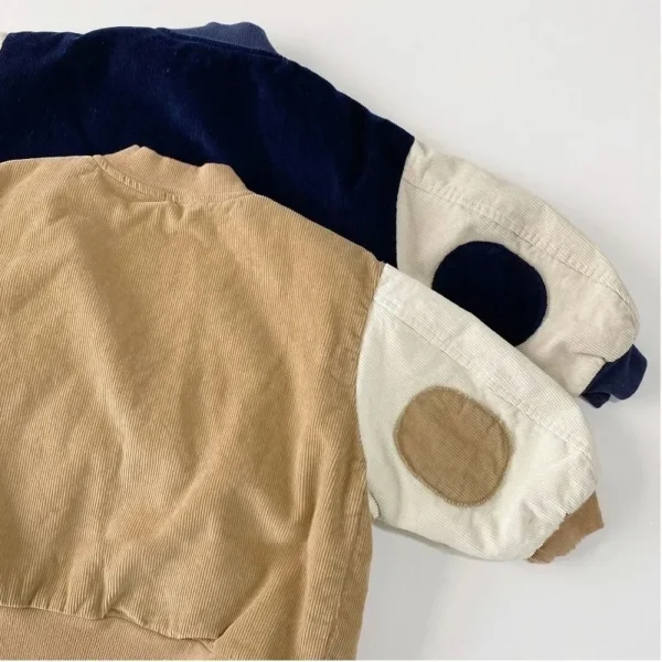 Child Bomber Coat Blazer Outwear Spring Autumn Patched Baby Clothes 6M-12Y Fashion Baby Girl Boy Corduroy Jacket Toddle Infant - Image 5
