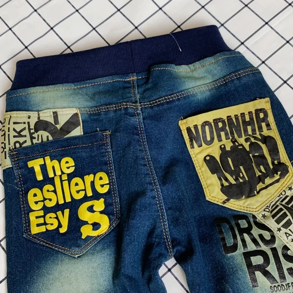 IENENS 5-13Y Boys Slim Straight Jeans Children Denim Long Pants Spring Autumn Wear Kids Casual Trousers - Image 5