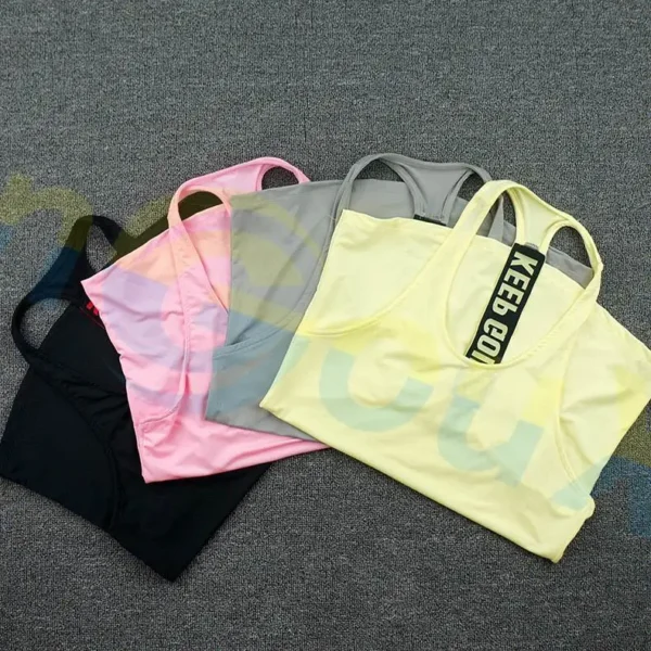 summer women Gym sports vest Sleeveless shirt Fitness running Clothes sexy Tank tops workout Yoga singlets Quick dry Tunics - Image 4