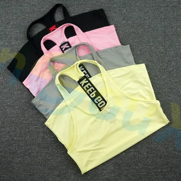 summer women Gym sports vest Sleeveless shirt Fitness running Clothes sexy Tank tops workout Yoga singlets Quick dry Tunics - Image 5