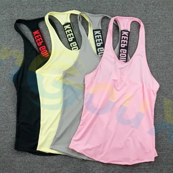 summer women Gym sports vest Sleeveless shirt Fitness running Clothes sexy Tank tops workout Yoga singlets Quick dry Tunics - Image 2