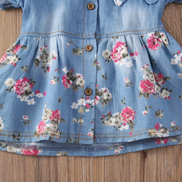 Flower Girl Summer Princess Denim Jean Dress Kid Baby Party Wedding Pageant Dresses Clothes Autumn New - Image 5