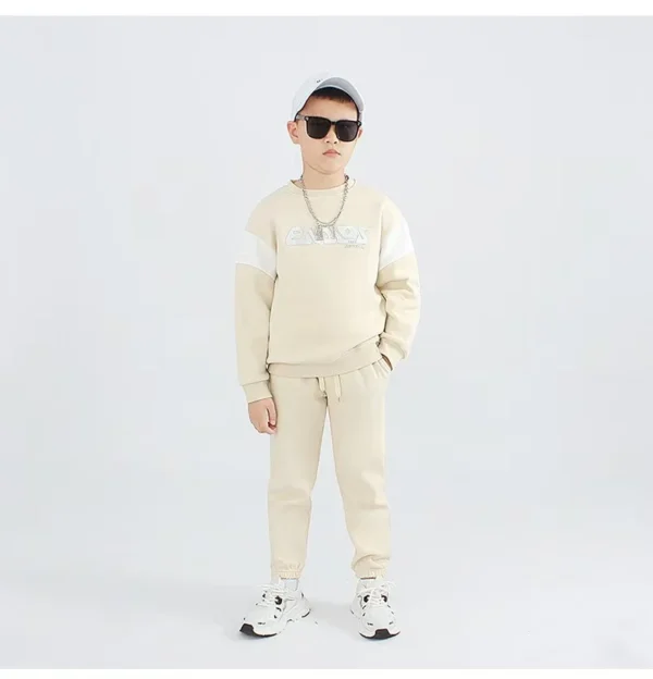 Spring Sports Pants for Kids Cotton Autumn Loose Comfortable Teen Children's Casual Elastic Waist Joggers Trousers - Image 2