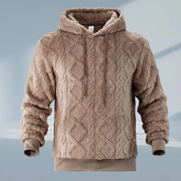 Men'S Casual Hoodie Solid Color Jacquard Double Fleece Hooded Sports Trend Men High Street Patchwork Color Windbreaker Hoodies