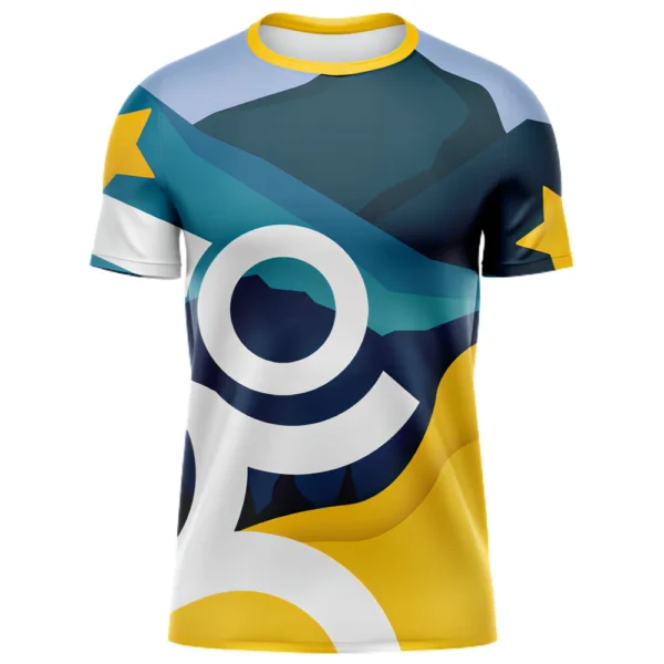 Men's T Shirt Summer Short Sleeve Streak Print Fashion Street Outdoor Sport Wear Casual T-Shirt Male Oversized Clothing Pullover - Image 2