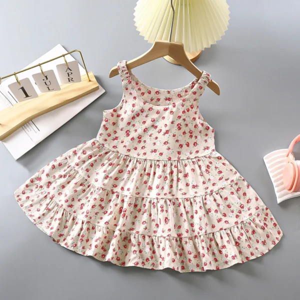 Girls Summer Dress 2025 New Fashionable Baby Polo Skirt Shirt Children's Cotton Short Sleeve Kids Clothes Holiday Dresses - Image 2