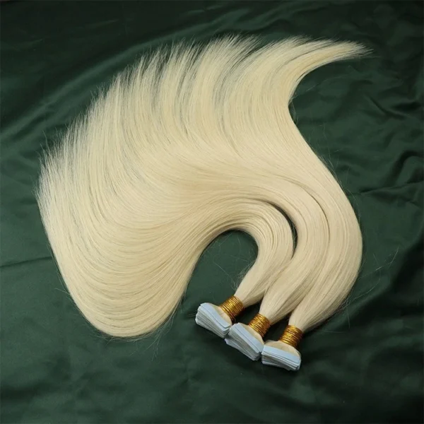 European and American wig female real color pu film human tape extension glue hair