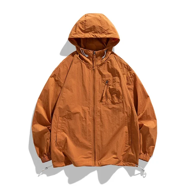 UPF50+Sunscreen Jacket 2024 New Loose and Thin Breathable UV Protection Hooded windbreaker Summer Men's Sunscreen Clothing