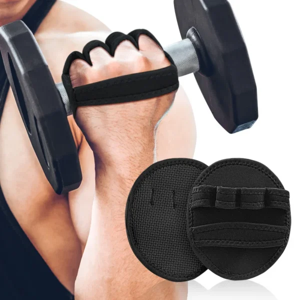 2PCS Sport Grips Weight Lifting Hand Protector Gym Fitness Wear-resistant Pad Anti-slip Pull-ups Power Lifting Gloves