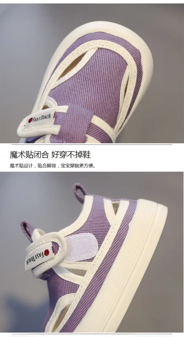 Spring Summer Kids Shoes For Boys Girls Candy Color Children's Casual Canvas Sneakers Soft Fashion Toddler Sneakers Sandals - Image 5