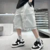 Boys Short Pants Mens Cargo Shorts Teens Loose Trousers with Pocket Outerwear 2025 Summer Children Football Clothes Casual