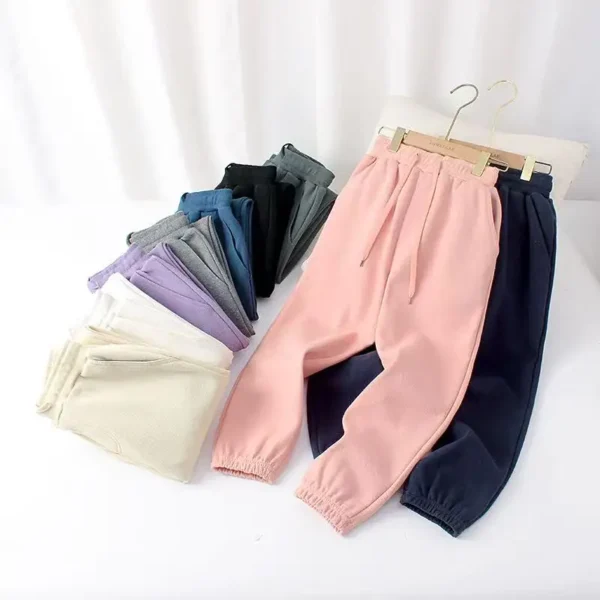 4-14Y Sports Pants for Kids Cotton Spring and Autumn Loose Comfortable Teen Children's Casual Elastic Waist Joggers Trousers - Image 2