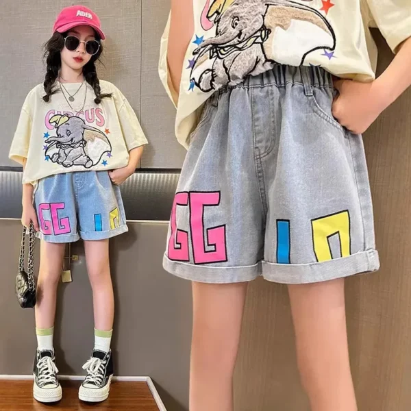Hot Summer Baby Girls Shorts Summer Casual Denim Short Pants For 4-15 Years Toddler Girls Jeans Shorts Teen Short