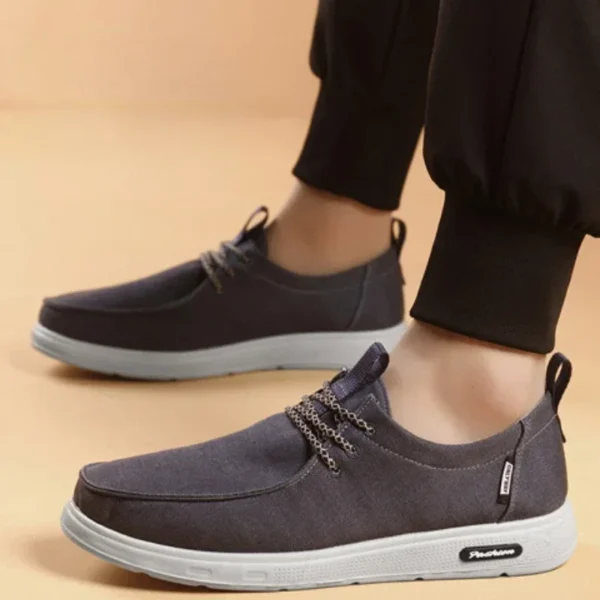 2025Men's Canvas Lightweight Shoes Fashion Breathable Mesh Sports Shoes Casual Men Vulcanized Shoes Classic Slip on Flat Loafer - Image 2